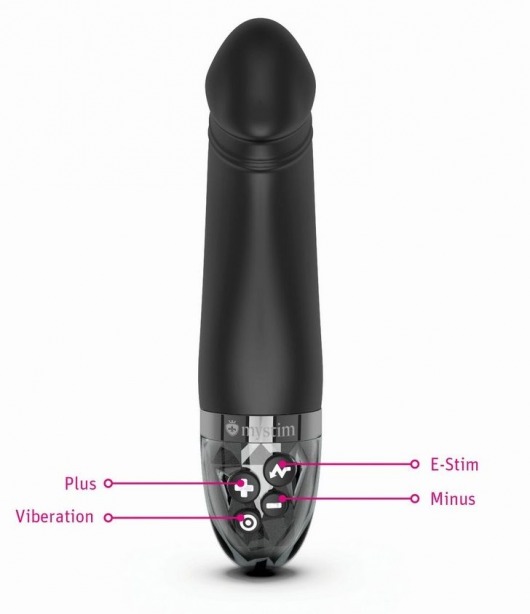 Черный вибратор с электростимуляцией Real Deal Neal - 16,5 см. - MyStim - купить с доставкой в Твери