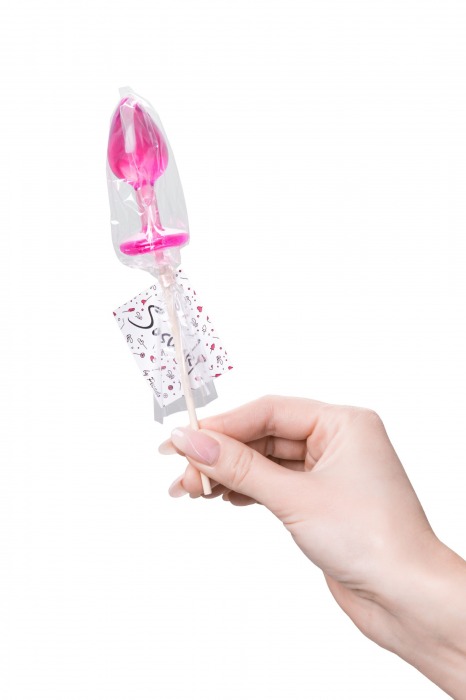 Розовый леденец  в форме анальной втулки со вкусом айриш крим - 29 гр. - Sosuчki - купить с доставкой в Твери