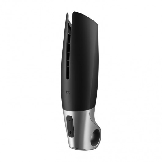 Черный мастурбатор с вибрацией Power Masturbator - Satisfyer - в Твери купить с доставкой