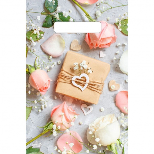 Полиэтиленовый пакет  Подарочек  с вырубной усиленной ручкой - 20 х 30 см. - Сима-Ленд - купить с доставкой в Твери