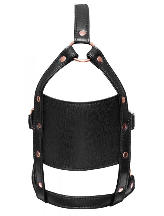 Черный намордник с кляпом-шаром Head Harness With A Gag - Orion - купить с доставкой в Твери