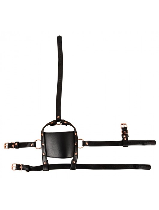 Черный намордник с кляпом-шаром Head Harness With A Gag - Orion - купить с доставкой в Твери