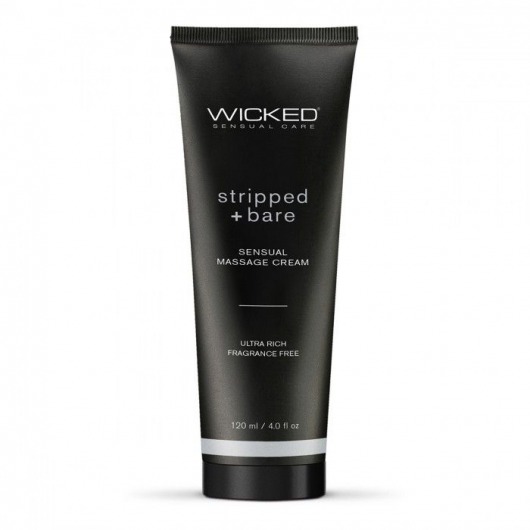 Массажный легкий крем WICKED Stripped plus Bare - 120 мл. - Wicked - купить с доставкой в Твери