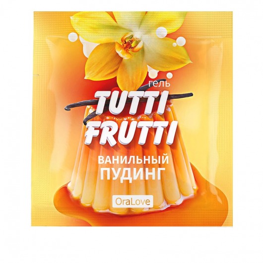 Пробник гель-смазки Tutti-frutti со вкусом ванильного пудинга - 4 гр. - Биоритм - купить с доставкой в Твери