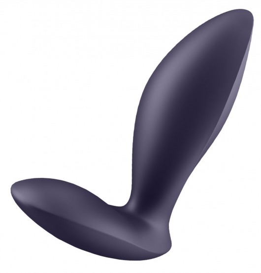 Фиолетовый анальный вибростимулятор Power Plug - Satisfyer - в Твери купить с доставкой