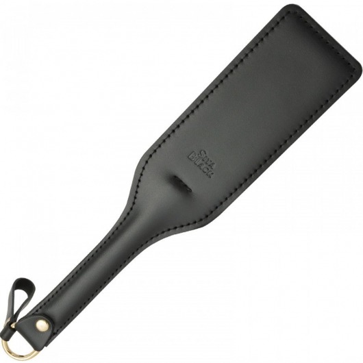 Черная кожаная шлепалка SitaBlack - 30 см. - Sitabella - купить с доставкой в Твери