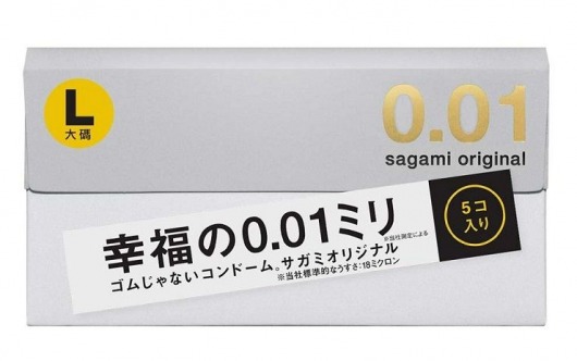 Презервативы Sagami Original 0.02 L-size увеличенного размера - 5 шт. - Sagami - купить с доставкой в Твери
