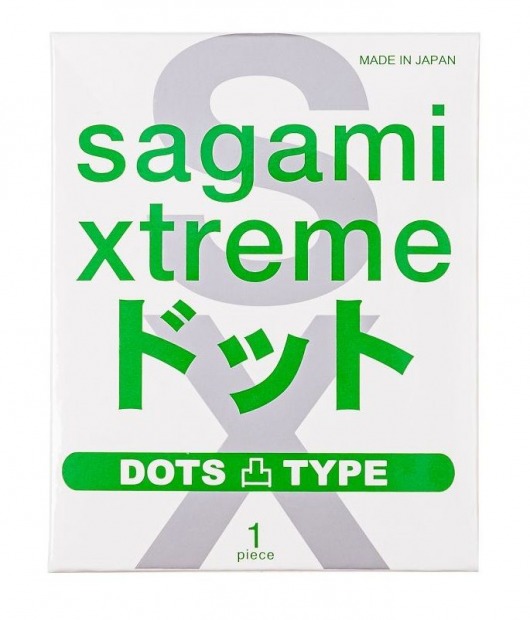 Презерватив Sagami Xtreme Type-E с точками - 1 шт. - Sagami - купить с доставкой в Твери