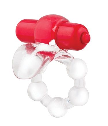 Виброкольцо с язычком и красным виброэлементом Overtime - Screaming O - в Твери купить с доставкой