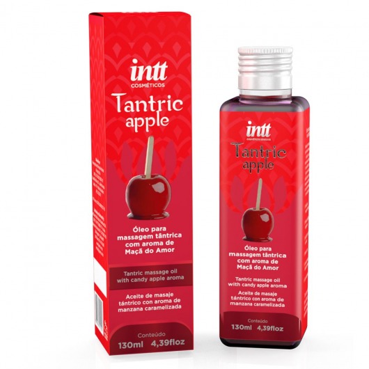 Массажное масло Tantric Apple с ароматом яблока - 130 мл. - INTT - купить с доставкой в Твери