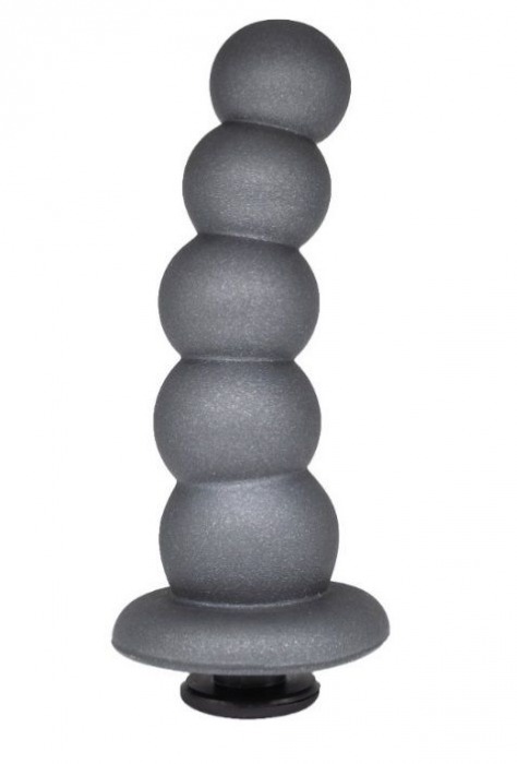 Серая насадка-ёлочка PLATINUM 5,5’’ - 15,5 см. - LOVETOY (А-Полимер) - купить с доставкой в Твери