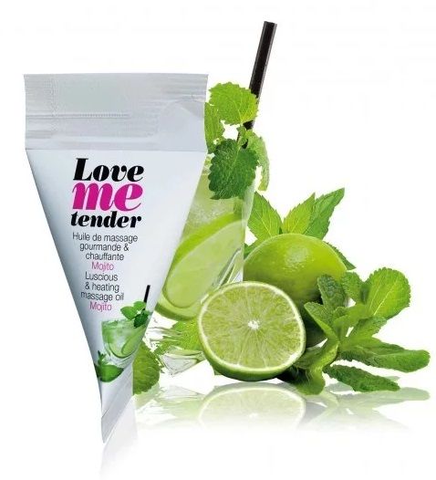 Съедобное согревающее массажное масло Love Me Tender Mojito с ароматом мохито - 10 мл. - Love to Love - купить с доставкой в Твери