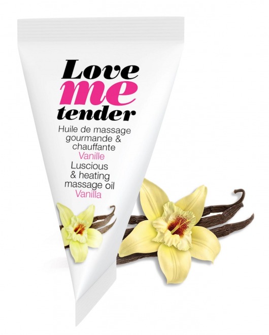 Съедобное согревающее массажное масло Love Me Tender Vanilla с ароматом ванили - 10 мл. - Love to Love - купить с доставкой в Твери