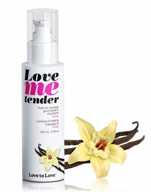 Съедобное согревающее массажное масло Love Me Tender Vanilla с ароматом ванили - 100 мл. - Love to Love - купить с доставкой в Твери