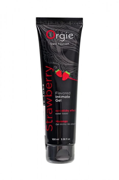 Интимный гель на водной основе Lube Tube Strawberry с клубничным вкусом - 100 мл. - ORGIE - купить с доставкой в Твери