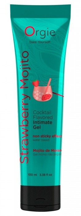 Съедобный интимный гель Orgie Lube Tube Cocktail Strawberry Mojito - 100 мл. - ORGIE - купить с доставкой в Твери