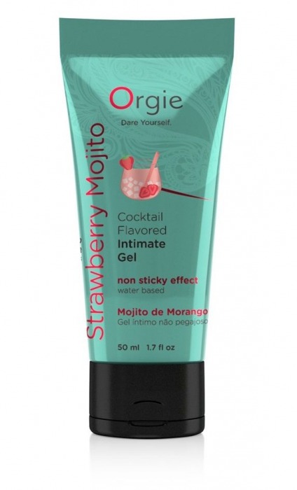 Съедобный интимный гель Orgie Lube Tube Cocktail Strawberry Mojito - 50 мл. - ORGIE - купить с доставкой в Твери