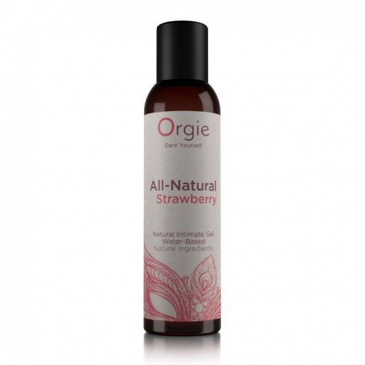 Интимный гель на водной основе All-Natural Strawberry с ароматом клубники - 150 мл. - ORGIE - купить с доставкой в Твери
