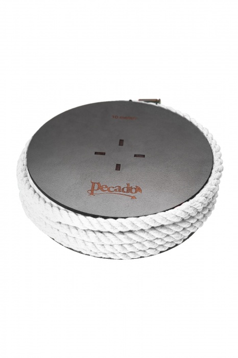 Белая веревка для шибари на катушке - 10 м. - Pecado - купить с доставкой в Твери