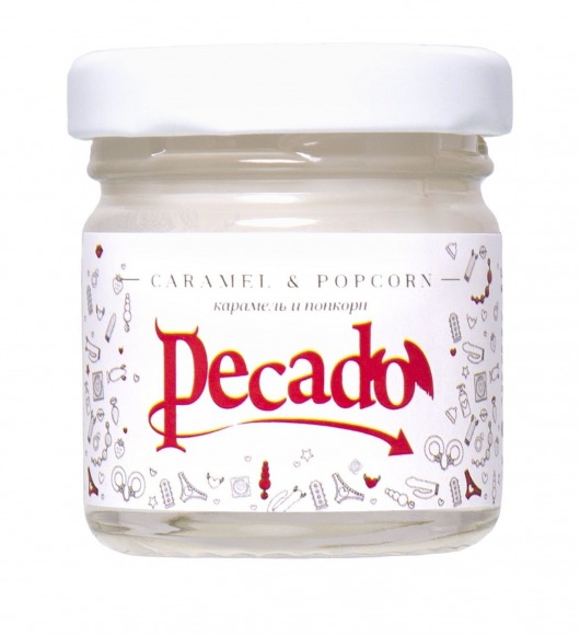 Массажная свеча Caramel   Popcorn - 35 мл. - Pecado - купить с доставкой в Твери