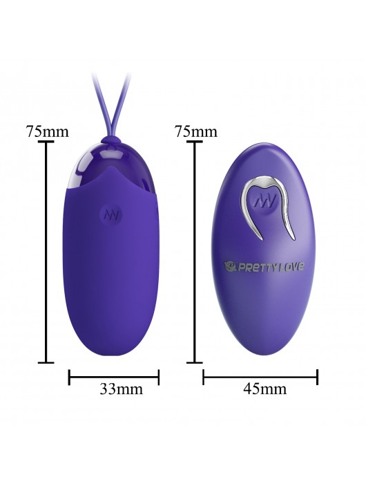 Фиолетовое виброяйцо Berger-Yourth с пультом ДУ - Baile