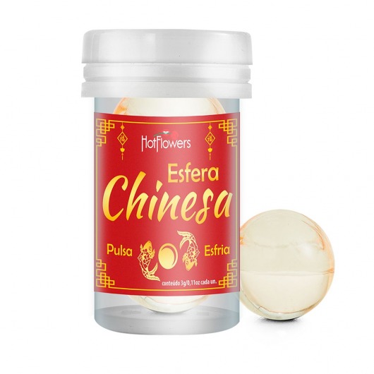 Интимный гель Chinesa Esfera с охлаждающе-пульсирующим эффектом (2 шарика по 3 гр.) - HotFlowers - купить с доставкой в Твери