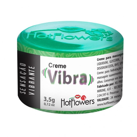 Возбуждающий крем Vibra с эффектом вибрации - 3,5 гр. - HotFlowers - купить с доставкой в Твери