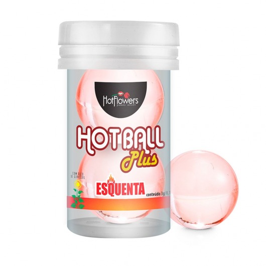 Лубрикант на масляной основе Hot Ball Plus с разогревающим эффектом (2 шарика по 3 гр.) - HotFlowers - купить с доставкой в Твери