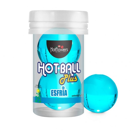 Лубрикант на масляной основе Hot Ball Plus с охлаждающим эффектом (2 шарика по 3 гр.) - HotFlowers - купить с доставкой в Твери