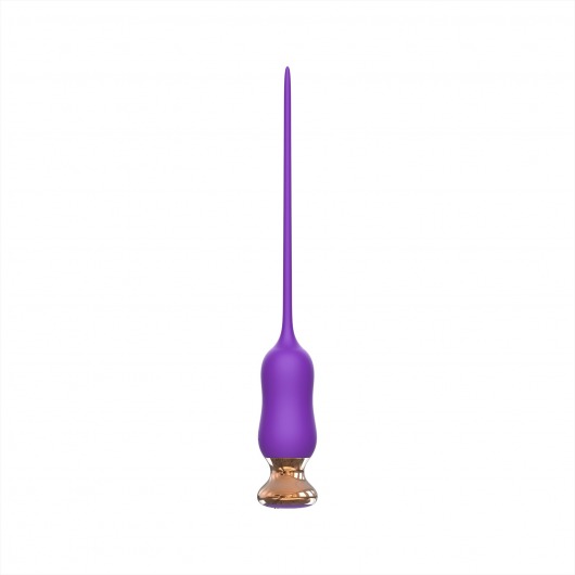 Фиолетовый тонкий стимулятор Nipple Vibrator - 23 см. - I-MOON - купить с доставкой в Твери