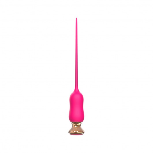 Розовый тонкий стимулятор Nipple Vibrator - 23 см. - I-MOON - купить с доставкой в Твери