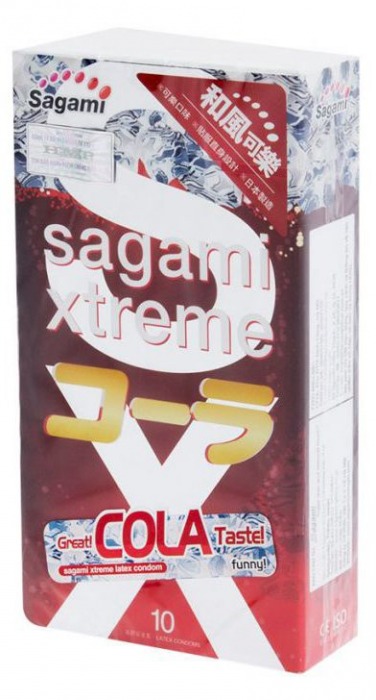Ароматизированные презервативы Sagami Xtreme COLA - 10 шт. - Sagami - купить с доставкой в Твери