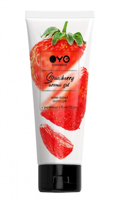 Лубрикант на водной основе OYO Aroma Gel Strawberry с ароматом клубники - 75 мл. - OYO - купить с доставкой в Твери