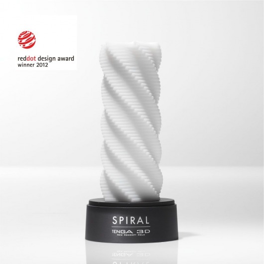 Белый 3D мастурбатор SPIRAL - Tenga - в Твери купить с доставкой