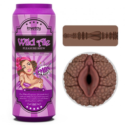 Коричневый мастурбатор-вагина Pleasure Brew Masturbator-Wild Ale в банке - Lovetoy - в Твери купить с доставкой