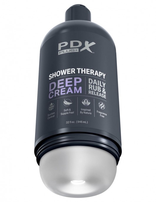 Мастурбатор в бутылке Shower Therapy Deep Cream - Pipedream - в Твери купить с доставкой