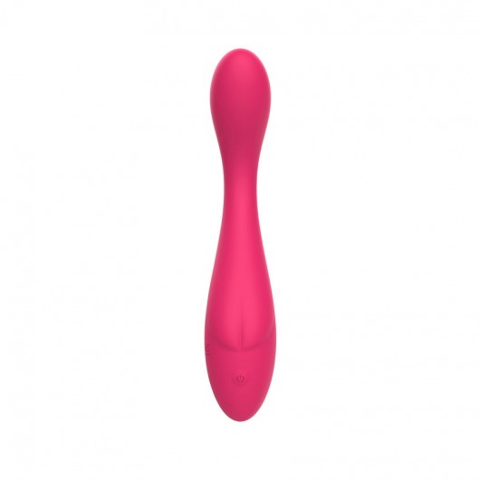 Розовый изогнутый вибромассажер - 18,9 см. - I-MOON