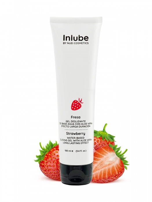 Лубрикант на водной основе Nuei Inlube с алоэ вера и ароматом клубники - 100 мл. - Nuei cosmetics - купить с доставкой в Твери