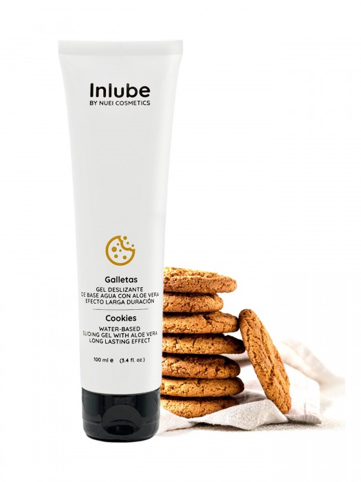 Лубрикант на водной основе Nuei Inlube с алоэ вера и ароматом печенья - 100 мл. - Nuei cosmetics - купить с доставкой в Твери
