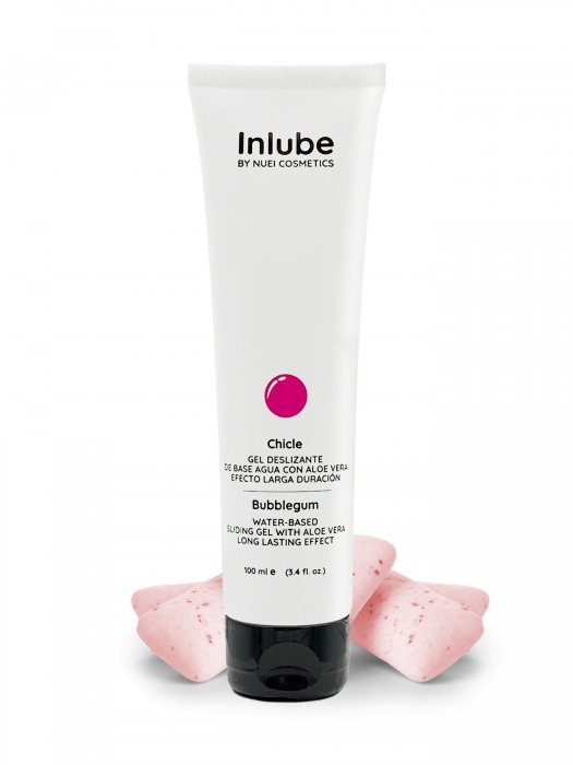 Лубрикант на водной основе Nuei Inlube с алоэ вера и ароматом бабл-гам - 100 мл. - Nuei cosmetics - купить с доставкой в Твери