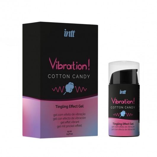 Жидкий вибратор Vibration Cotton Candy с ароматом сахарной ваты - 15 мл. - INTT - купить с доставкой в Твери