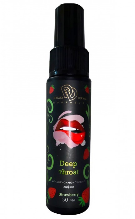 Спрей для горла Deep Throat с десенсибилизирующим эффектом и вкусом клубники - 50 мл. - БиоМед - купить с доставкой в Твери