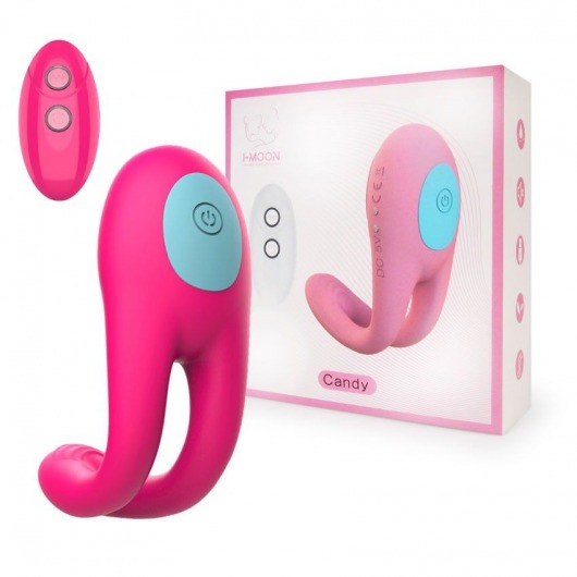 Розовое виброкольцо с пультом ДУ - I-MOON - в Твери купить с доставкой