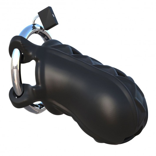Черный замок верности Extreme Silicone Cock Blocker - Pipedream - купить с доставкой в Твери