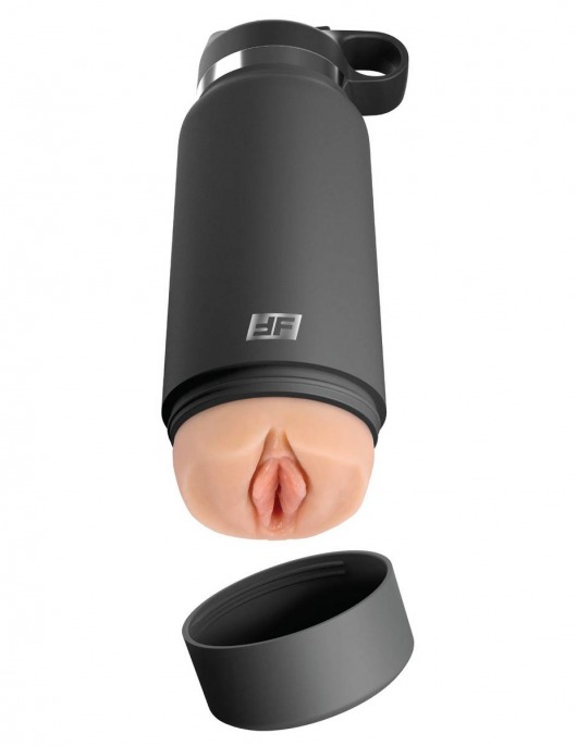 Серый мастурбатор в виде бутылки F*ck Flask - Pipedream - в Твери купить с доставкой