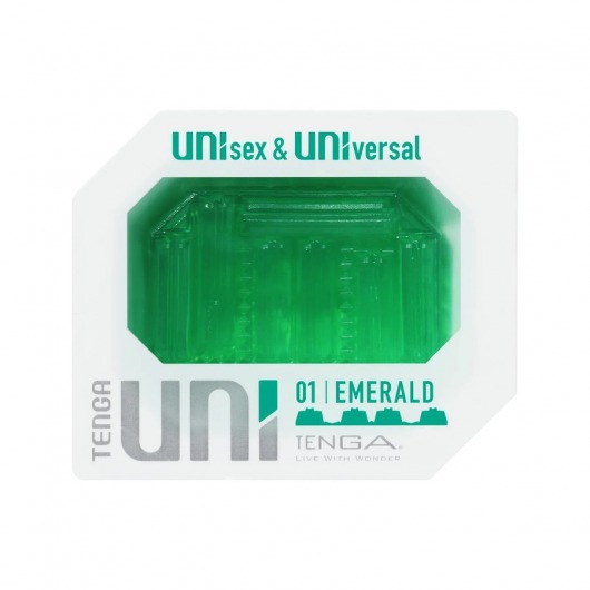 Зеленый мастурбатор-стимулятор Tenga Uni Emerald - Tenga - в Твери купить с доставкой