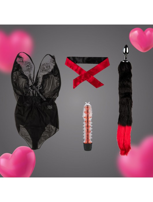 Эротический набор из 4 предметов - Волшебная страна - купить с доставкой в Твери