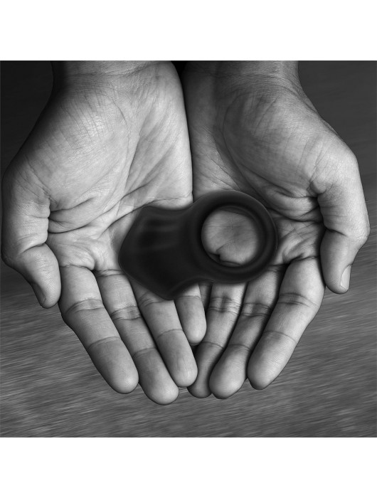 Черная эрекционная утяжка для пениса и мошонки Rooster Ivar - Velv or - в Твери купить с доставкой