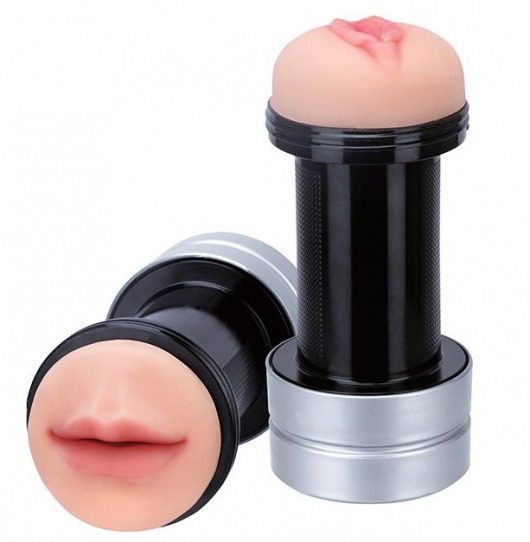 Двусторонний мастурбатор REALSTUFF 2 IN 1 HUMMER MOUTH   VAGINA - ротик и вагина - Dream Toys - в Твери купить с доставкой