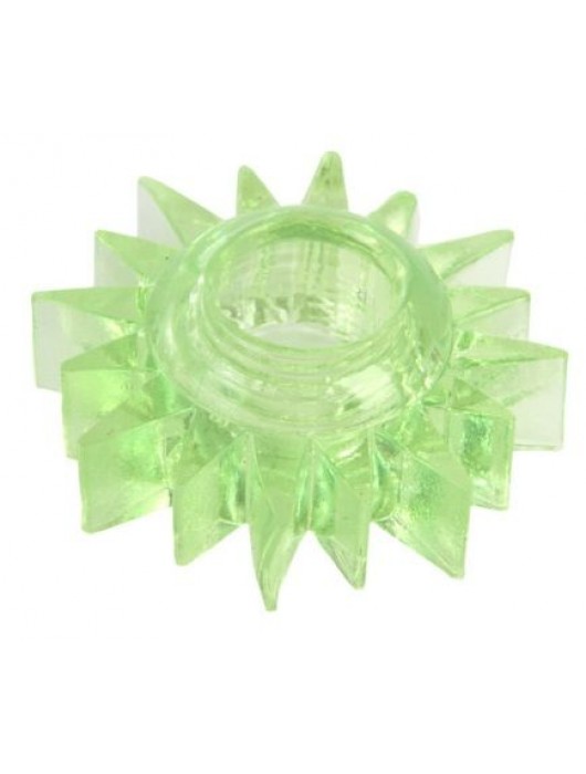 Зеленое эрекционное кольцо-солнце - Toyfa Basic - в Твери купить с доставкой